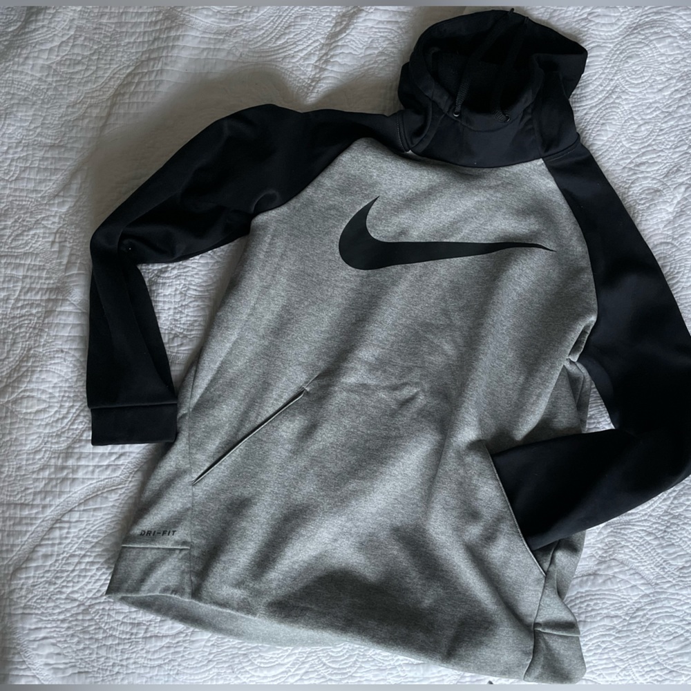 Nike Black and Gray Dri Climate Hoodie